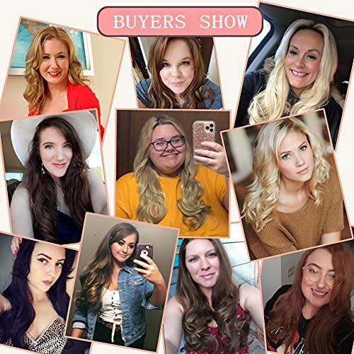 Daimeisy Black To Platinum Grey Hair Extensions 3 PCS Set 24" 220g Wavy Invisible Adjustable Full Head Not Heavy But Easy To Use Full Head Hidden Crown Black Clip in Hair Extensions