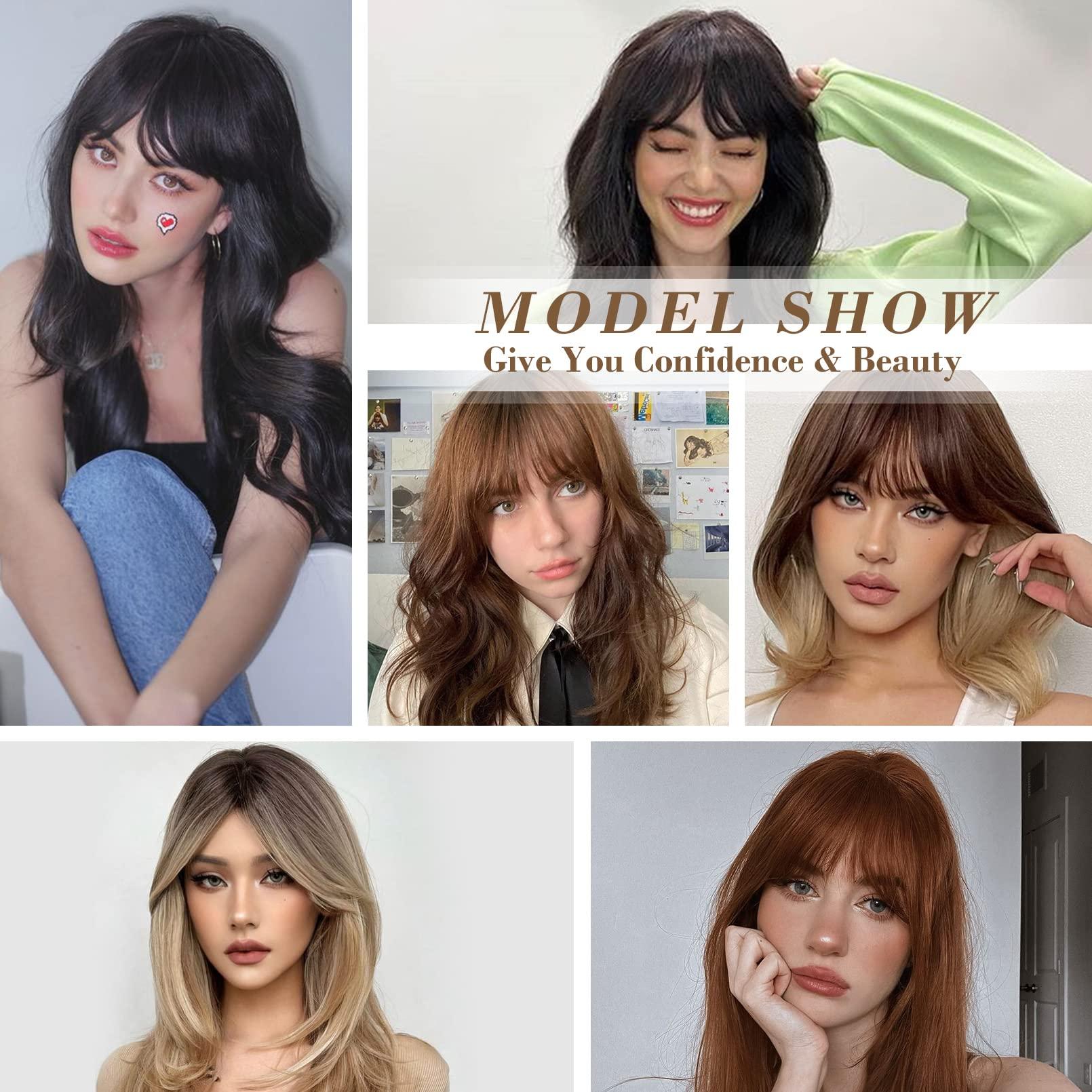 REECHO REECHO Hair Toppers for Women Real Human Hair, 10 inch Hair Toppers with Bangs, Hair Topper for Women with Thinning Hair, Dark Grey