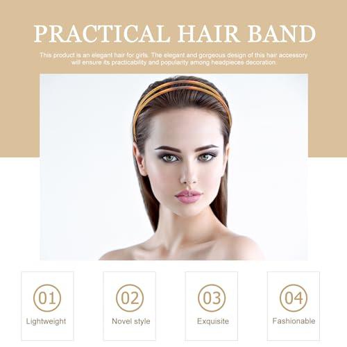 minkissy minkissy 2pcs Toothed Headbands Plastic Hair Band Anti-slip Hair Hoop Daily Headpiece for Women Girls