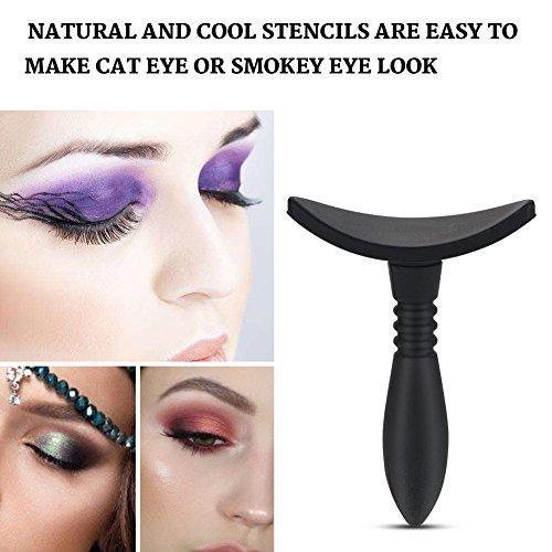 Sonew Eyeshadow Crease Line Kit Eyeshadow Stamp Crease Silicone Eyeshadow Stamp Crease Fashion Lazy Eye Shadow Applicator Eye Contour Makeup Tool (Black)