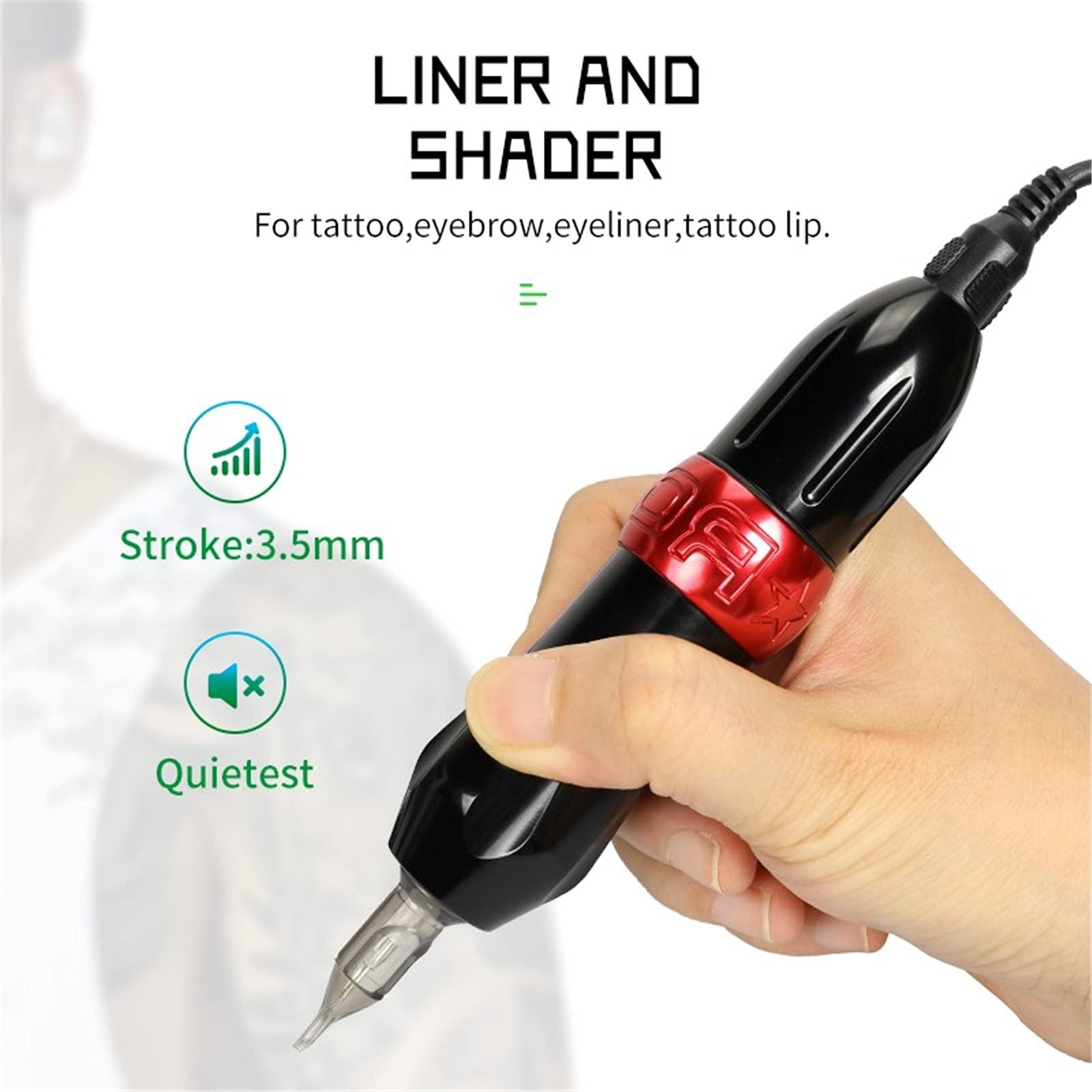 MAXS Rocket Motor Tattoo Machine Professional Tattoo Kit Rotary Tattoo Pen with Tattoo LCD Power Supply for Coil And Rotary Tattoo Gun Machine,Green