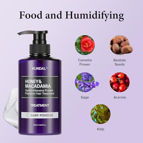Kundal KUNDAL Honey&Macadamia Hydro-Intensive Protein Premium Nature Hair Treatment(Fuzzy Navel) 500ml