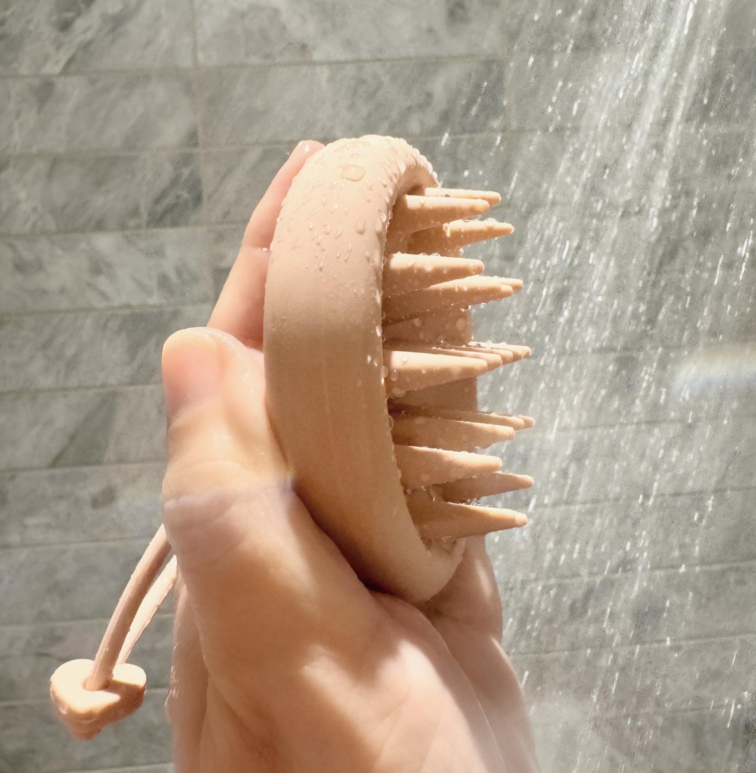 JOYAL BEAUTY JOYAL BEAUTY Organic Castor Oil and 2 Silicone Scalp Massager Shower Brushes Bundle