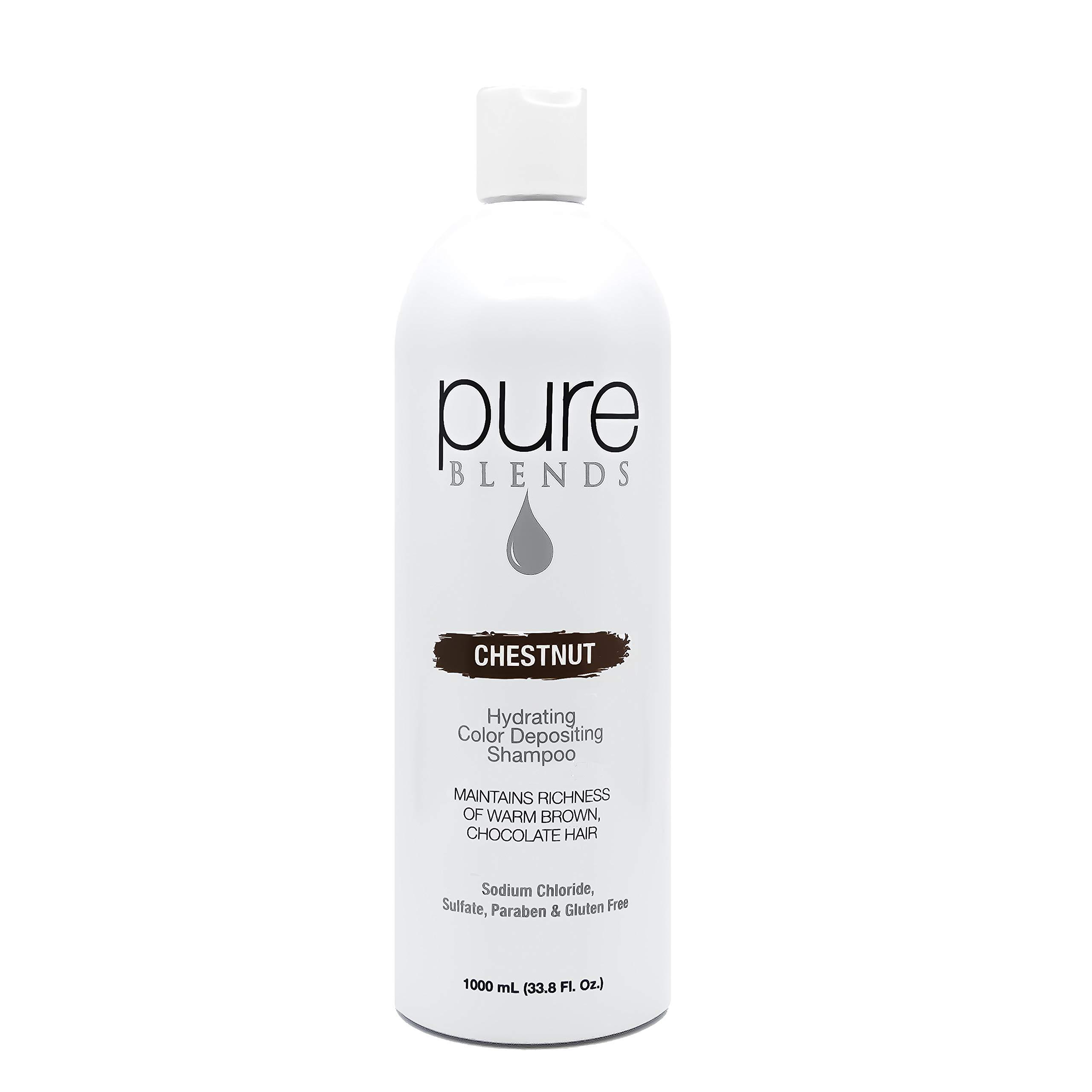 Pure Blends Pure Blends Chestnut Color Depositing Shampoo & Conditioner 33.8 Oz. Brightens and Tones Color Faded Hair Prevent Color Fade & Extend Color Service on Color Treated Hair Semi Permanent Hair Dye