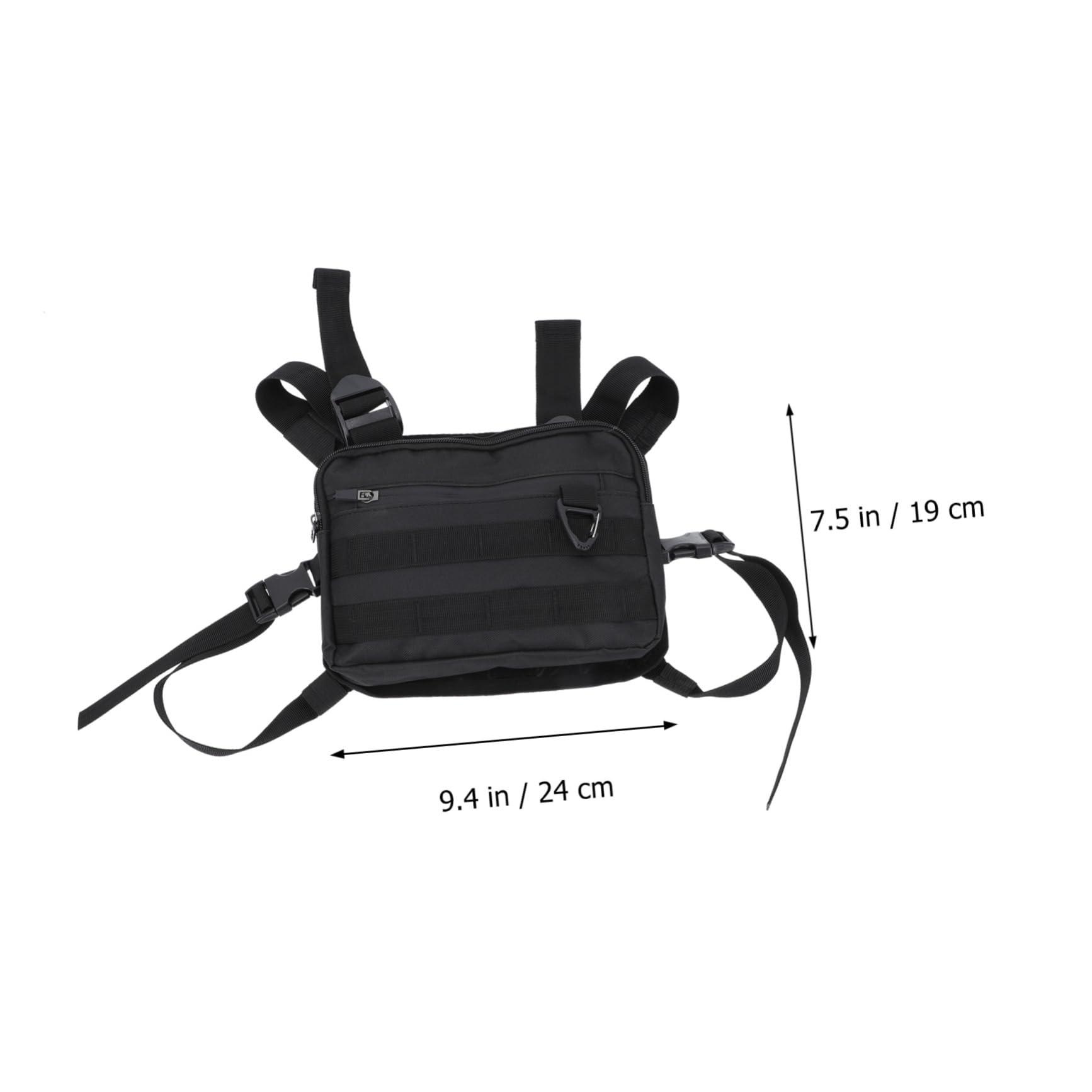 MERRYHAPY MERRYHAPY 1pc Backpack with Waistcoat Hair Organizer Storage Makeup Artist Waist Bag Makeup Brush Bag Hair Pouch Barber Equipment Bags Haircut Handbag Barber Scissors Case Oxford Cloth Black