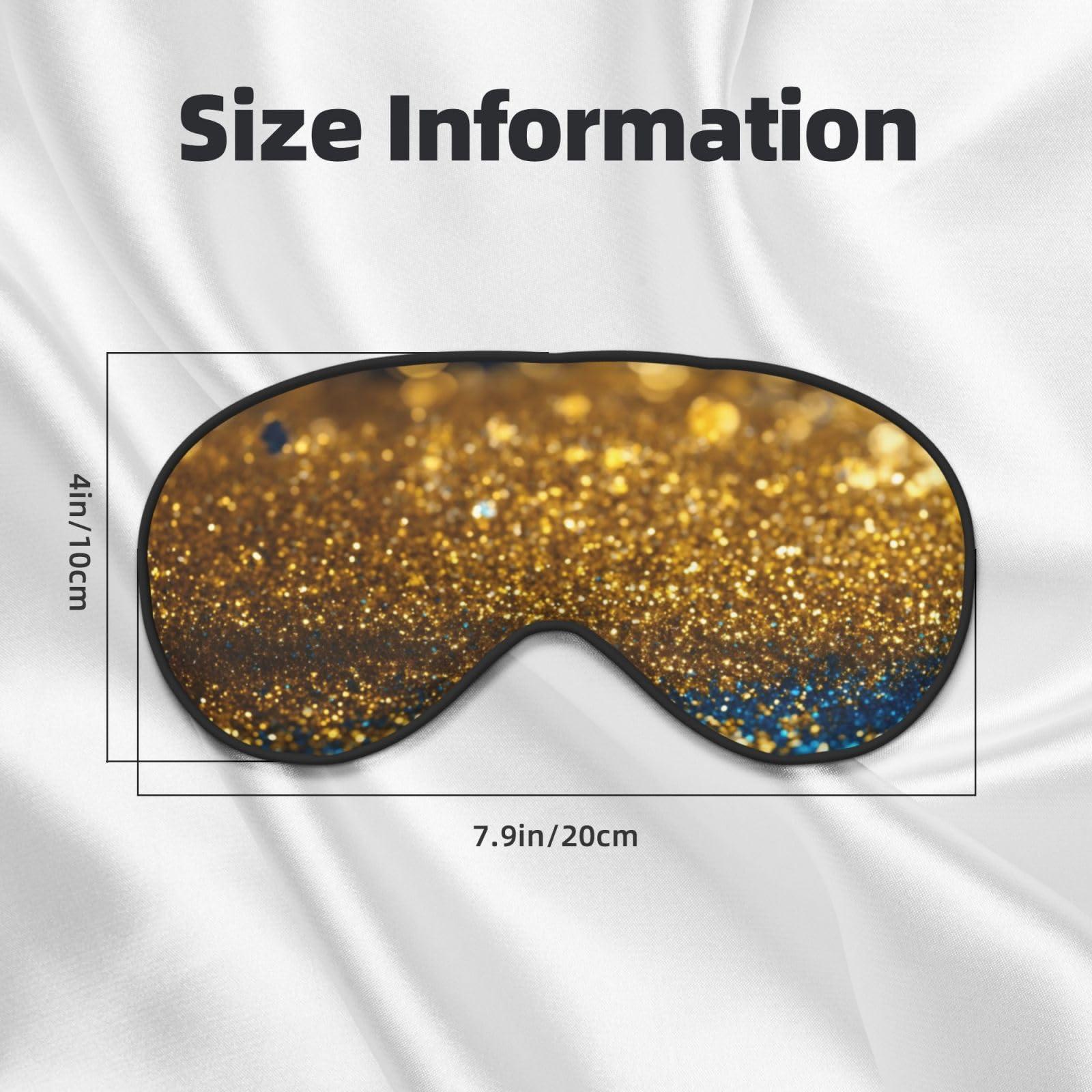 JIPOFD Glitter Pattern Super Soft and Comfortable Eyeshade with Adjustable Strap Zero Eye Pressure Eye Cover