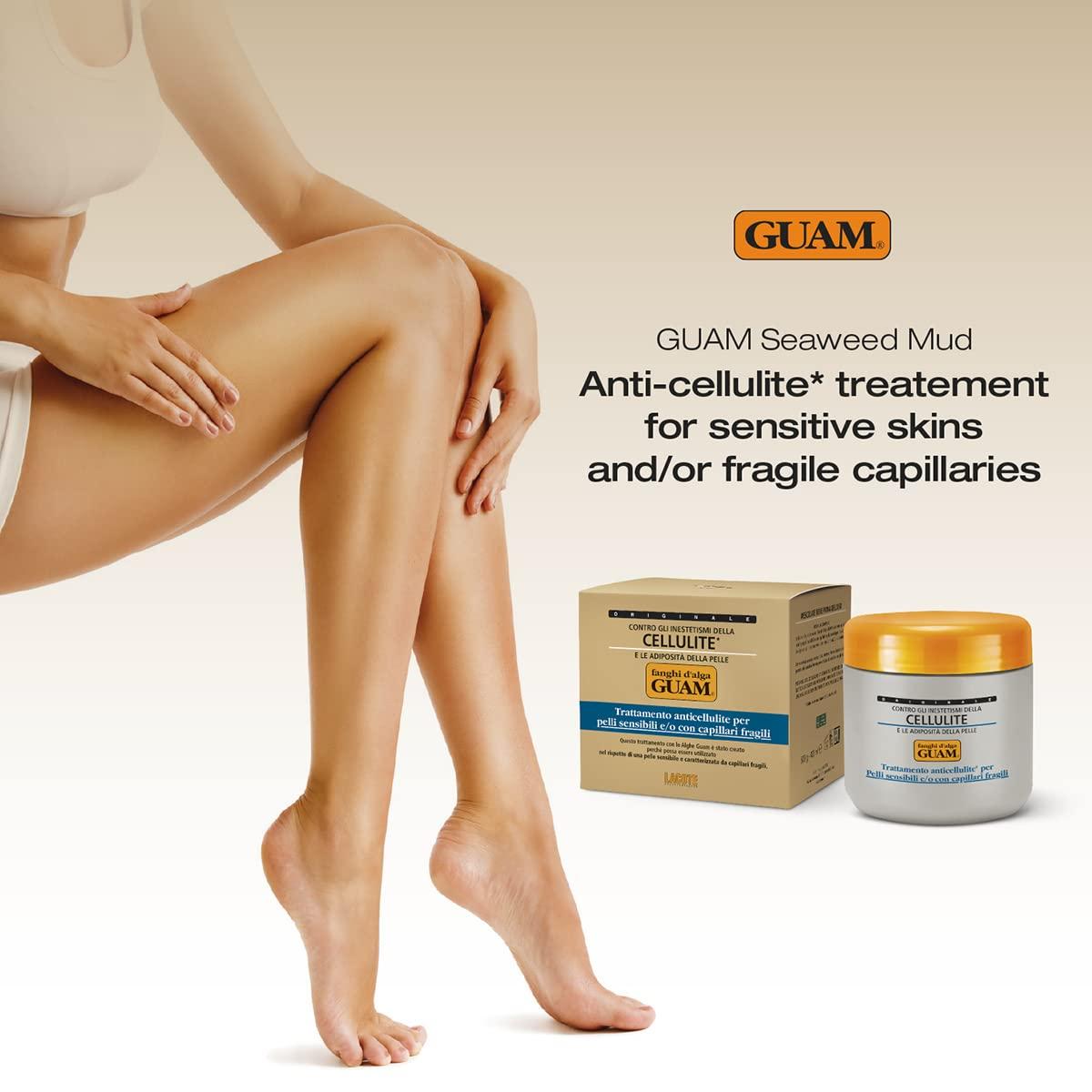 Guam Guam Anticellulite Body Wrap, SENSETIVE SKIN, Gentle Seaweed Body Wraps for Cellulite on Legs, Thighs, Skin Tightening, Professional Cellulite Removal Treatment, 500 gr Beauty