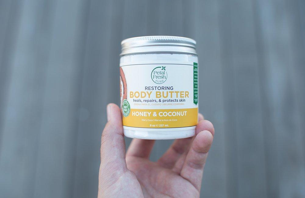 Petal Fresh Petal Fresh Restoring Body Butter with Honey & Coconut Oil and Renewing Hibiscus & Papaya Body Butter Bundle, 8oz Each