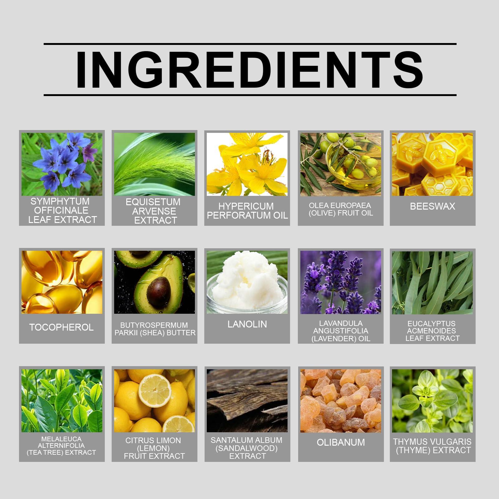 WEERSHUN Organic Herbal Salve 4oz - Comfrey Organic Herbal Salve 2 Bottles