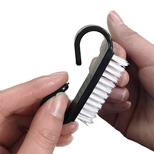 Suxgumoe Nail Brush,20 Pieces Black Handle Nail Cleaning Brushes Fingernail Brushes Hand Wash Brush for Toes and Nails Cleaning