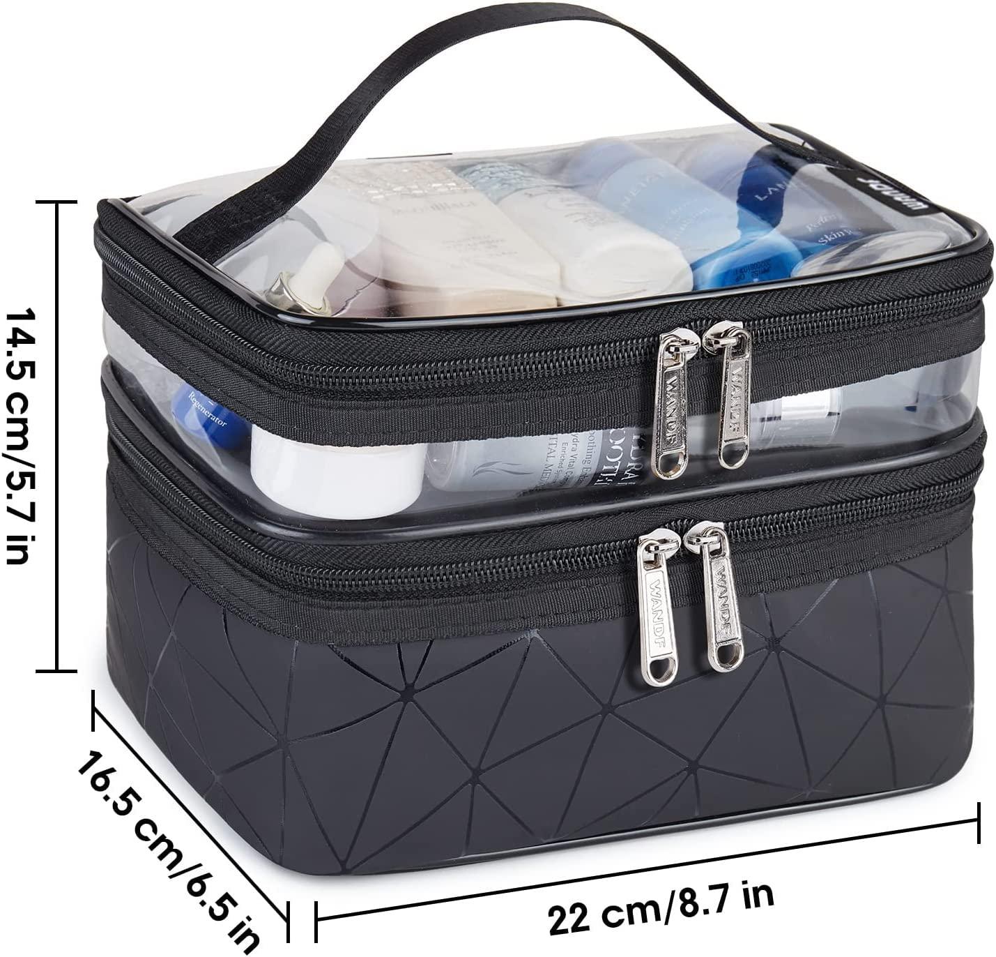 GYORI GYORI Makeup Bag,Large Travel Makeup Bag Organizer Cosmetic Bags for Women Washable Make Up Bag Makeup Organizer Case with Dividers - Large