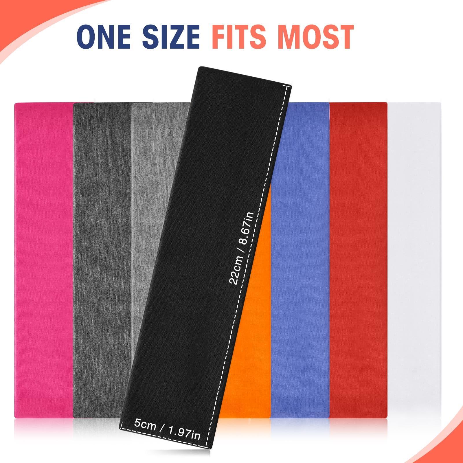 Hotop Hotop 20 Pcs Sport Headbands for Girls Women Non Slip Stretchy Soft Fabric Elastic Headband Bulk for Yoga DIY Team Gifts(Black)