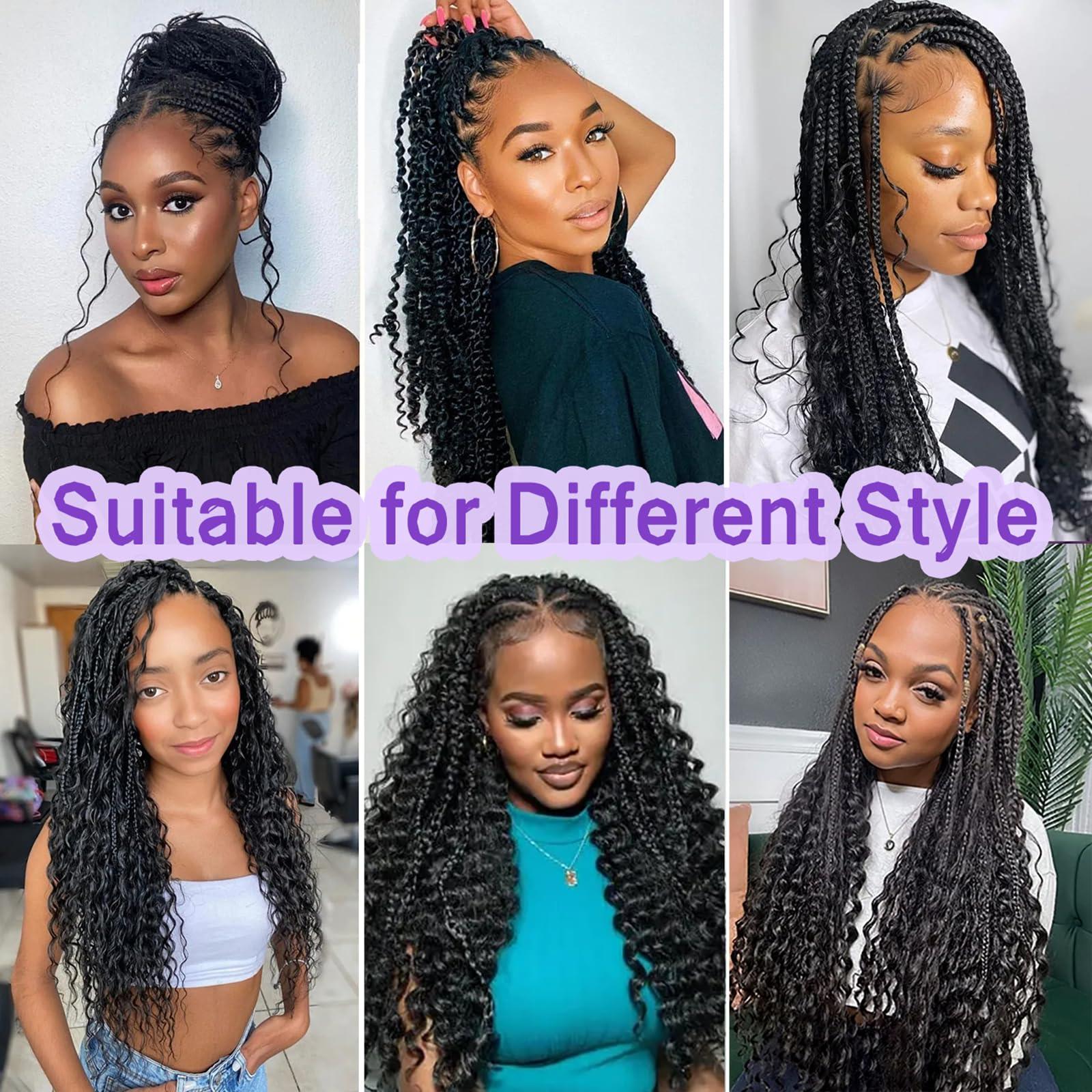 GYAJEP Human Braiding Hair For Boho Braids 2 Bundles Deep Wave Bulk Human Hair for Braiding 100g/pack Wet And Wavy Human Braiding Hair Extensions No Weft Brazilian Virgin Curly Human Braiding 18 Inch