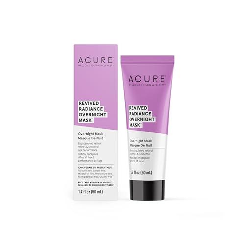 Acure Acure Revived Radiance Overnight Mask, for Fine Lines, Wrinkles & to Restore Overall Radiance to Tired Lackluster Skin, 1.7 Fl Oz