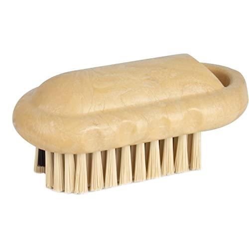 SPARTA SPARTA Nail Scrub Brush Commercial-Grade, Heavy-Duty Hand and Fingernail Brush with Stiff Bristles for Gardeners, Mechanics, And Foodservice Personnel, Plastic, 5 Inches, Tan