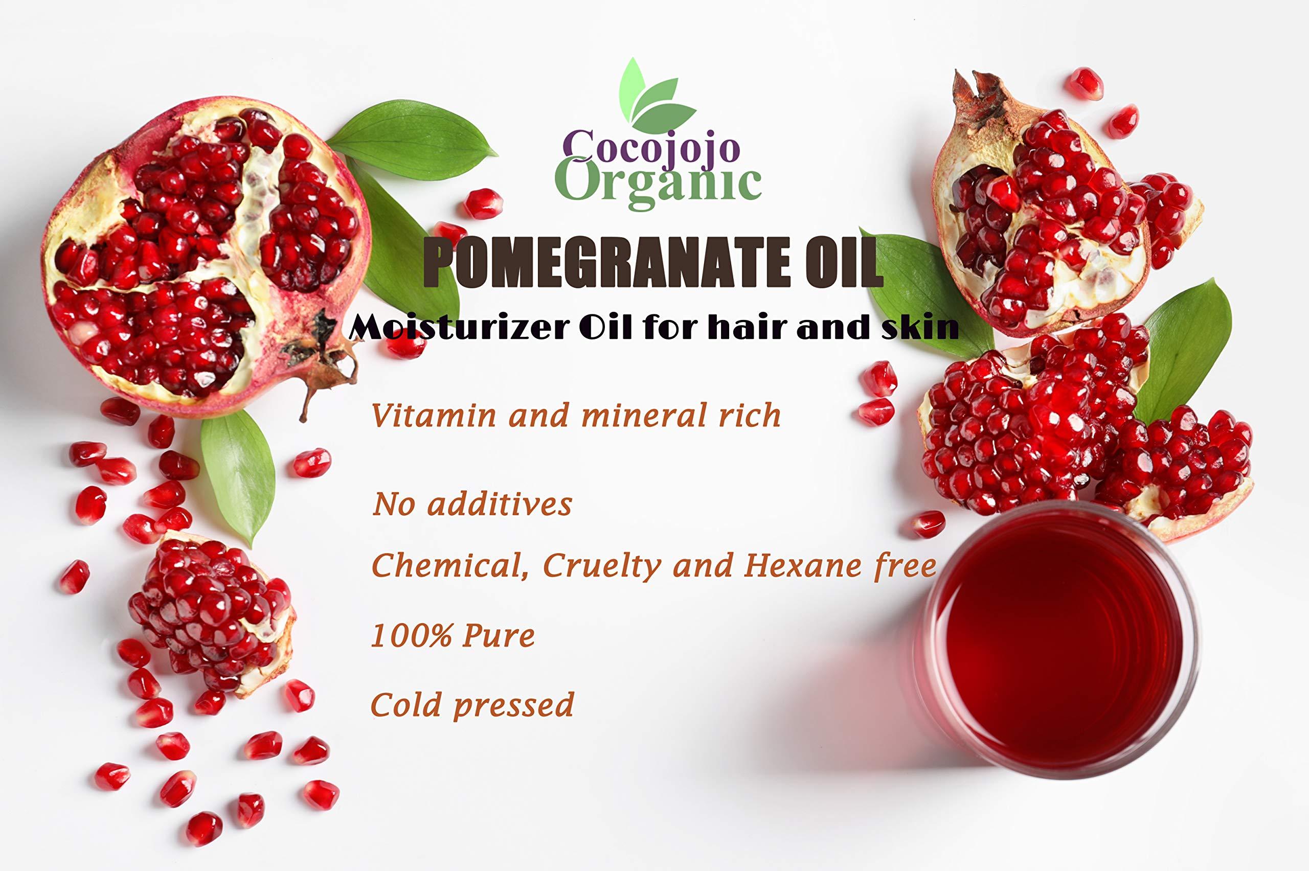cocojojo cocojojo Pomegranate Oil Pure Seed Oil Cold Pressed 32 oz Refined Skin Hair Nails Cuticles