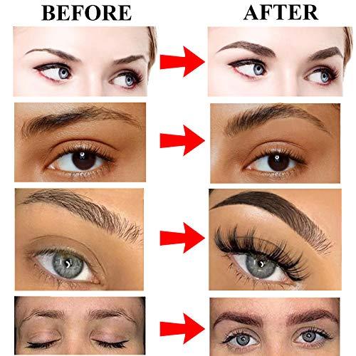 DaTineLky 22 Pairs Eyebrow Tattoo Peel Off 4D Eyebrow Tattoo Sticker Nature False Eyebrows Hair-Like Authentic Eyebrows Long Lasting Waterproof Temporary Tattoo Eyebrow for Eyebrow Grooming Shaping (Black)