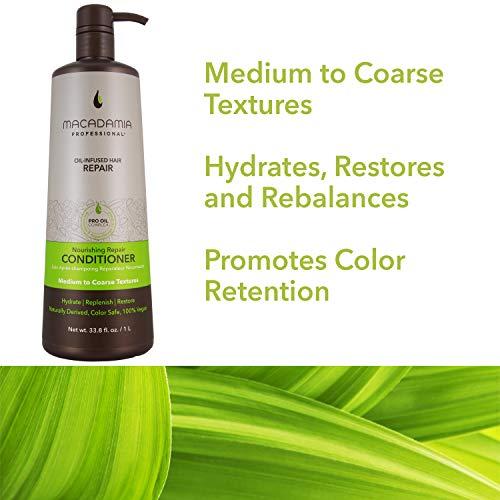 Macadamia Professional Macadamia Professional Hair Care Sulfate & Paraben Free Natural Organic Cruelty-Free Vegan Hair Products Nourishing Repair Hair Conditioner, 33.8 oz, Green