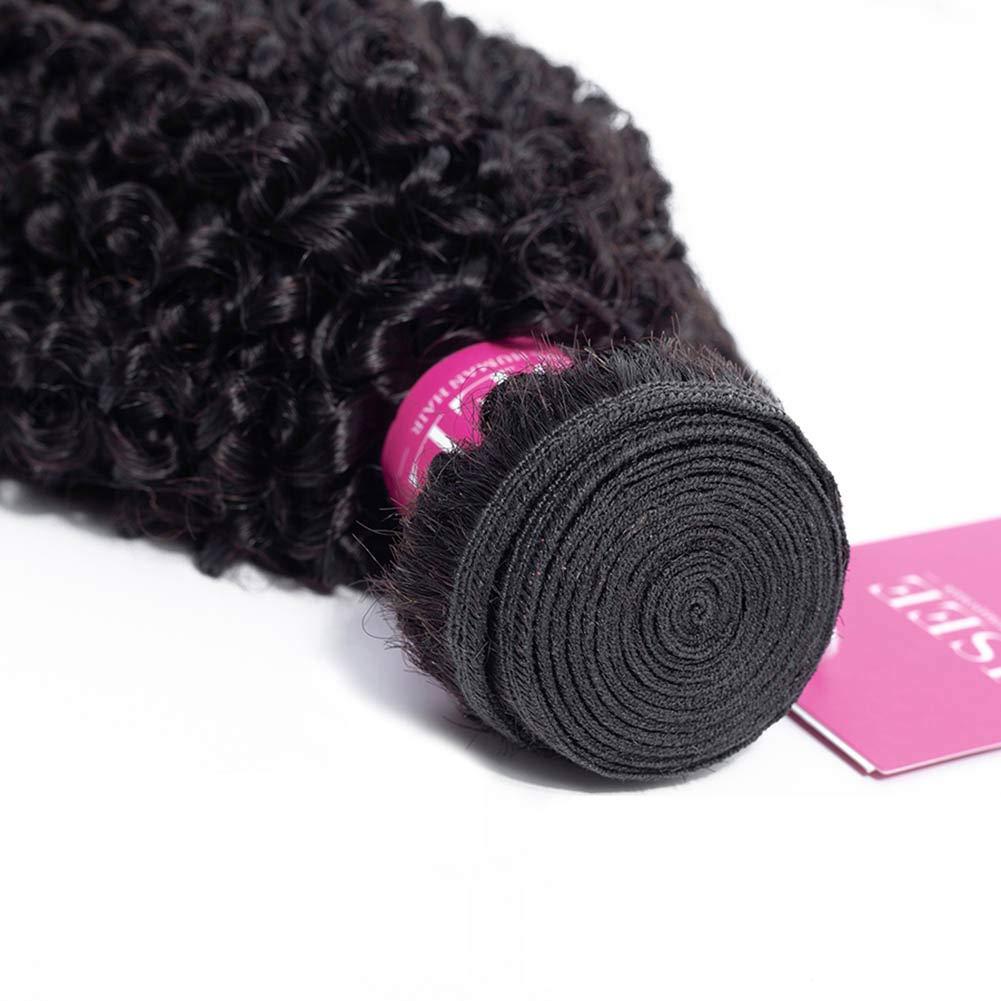 ISEE ISEE Hair Virgin Malaysian Deep Curly Jerry Curly Human Hair 3 Bundles,100% Unprocessed Human Curly Hair Extensions Natural Black Can Be Dyed (24/24/24 Inch)