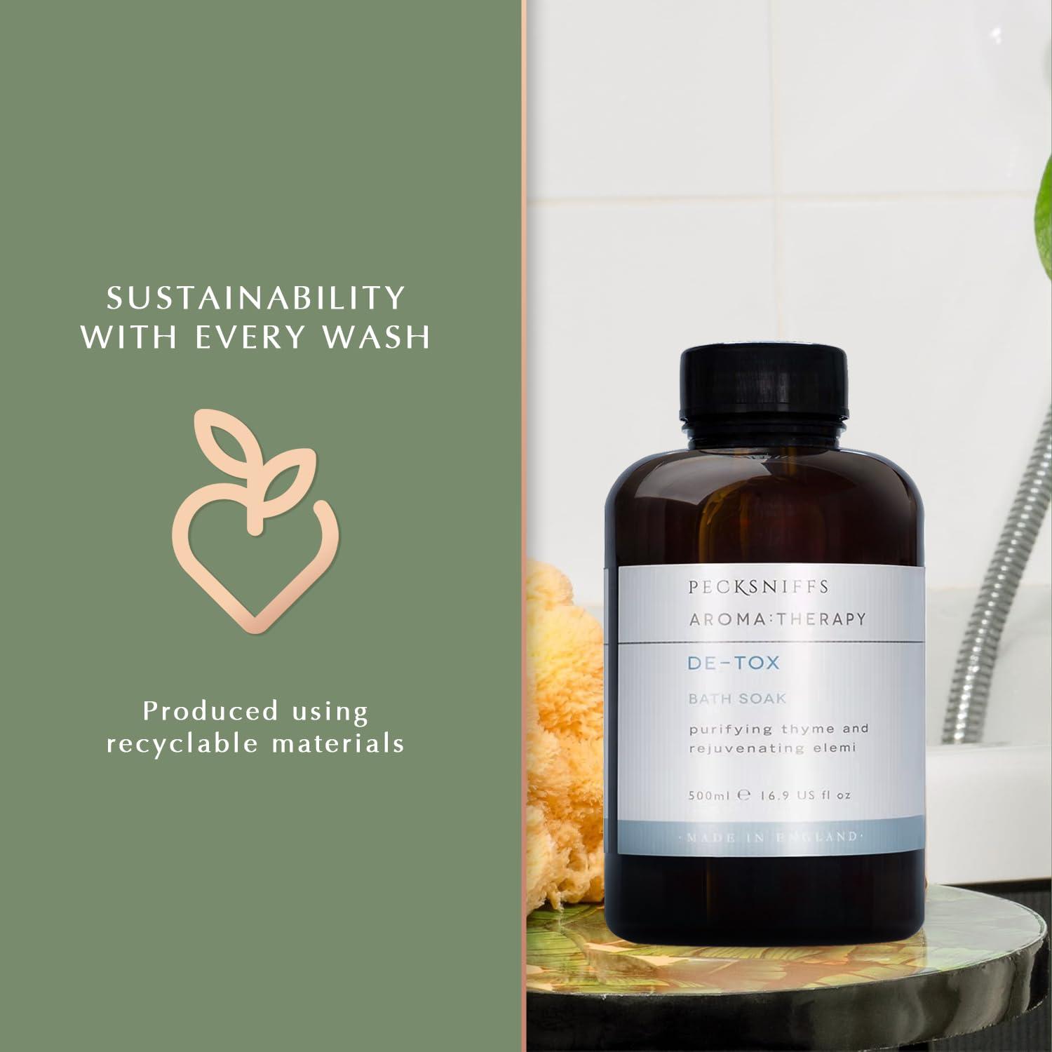 Pecksniff\'s Pecksniff\'s Aroma:Therapy De-Tox Bath Soak Decanter | 500ml/16.9 Fl Oz