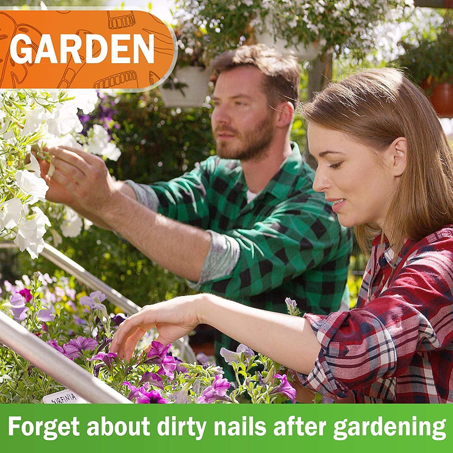 KONEX Konex Non-Slip Wooden Two-sided Hand and Nail Brush - Stiff Bristle Fingernail Brushes for Cleaning Under Nails - Heavy Duty Fingernail Brush for Manicure and Automotive Use - 2 Pack