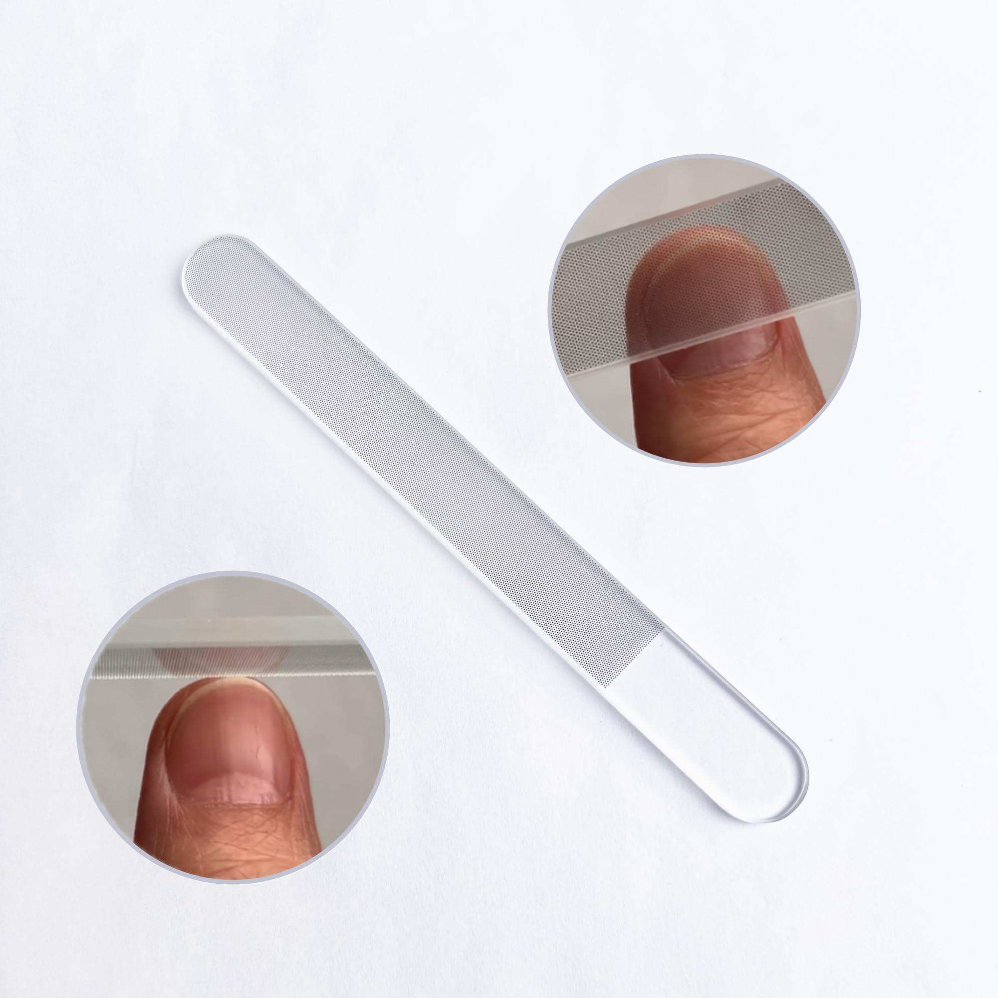 YESTAND Glass Nail File with Case - Glass Nail Buffer for Shining Natural Nails and Smooth Natural Nail Edges, Nano Glass Nail File (1 Count)