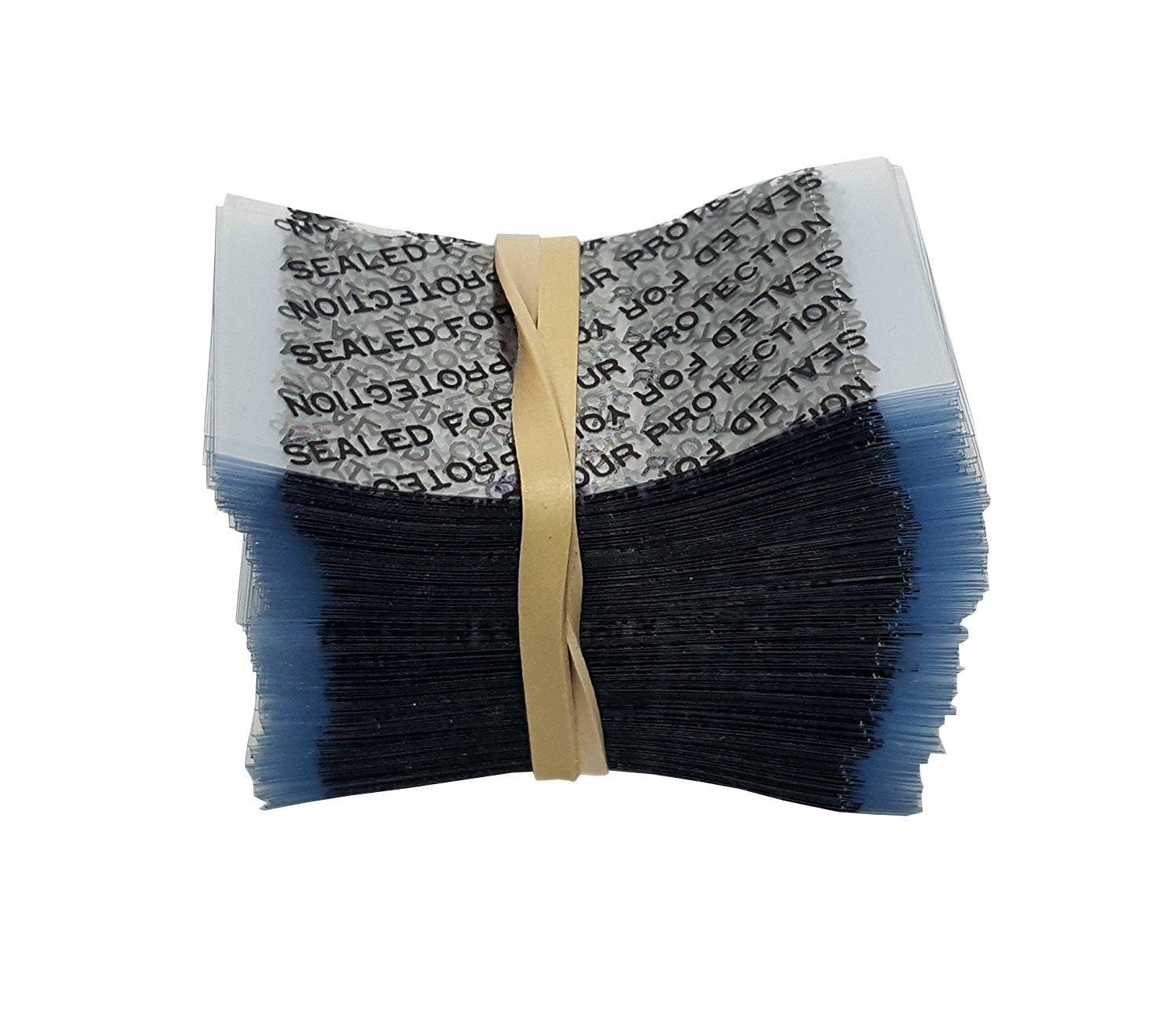 Premium Vials 45 x 28 mm Clear Perforated Shrink Band Bundle of 500 (Printed with Sealed for Your Protection)