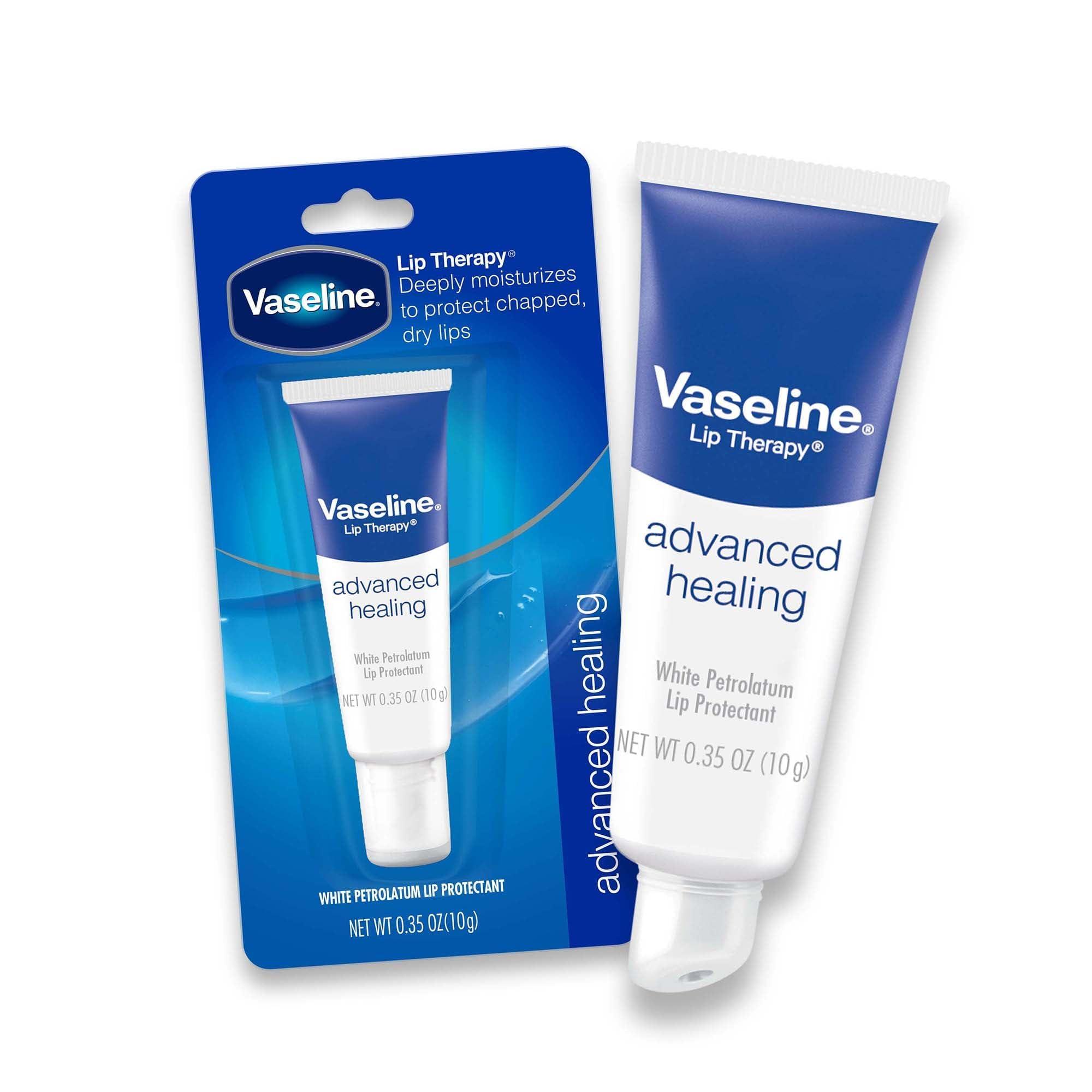 Vaseline Vaseline Lip Therapy Advanced Healing Lip Balm Tube 3-Pack  White Petroleum Lip Protectant, 0.25 Oz Ea