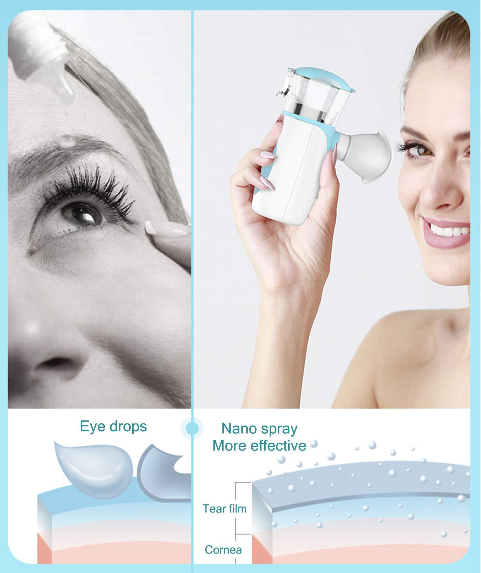 Zony Zony Nano Spray Facial Mister USB Rechargeable, Handheld 24ml Face Steamer for Facial, Used for Moisturizing, Skin Care, Deep Cleansing Makeup, Eyelash Extension,Pink