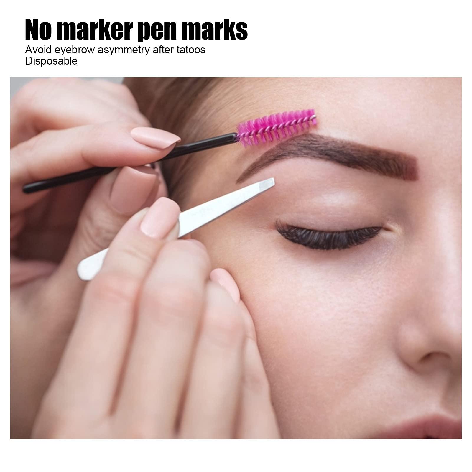 Dioche 5 Pairs Eyebrow Stencil Shaper Sticker, Eyebrow Stamp and Eyebrow Stencil Kit, Eyebrow Shaping Microblading Disposable Adhesive Eyebrow Stencils, Eyebrow Stamp