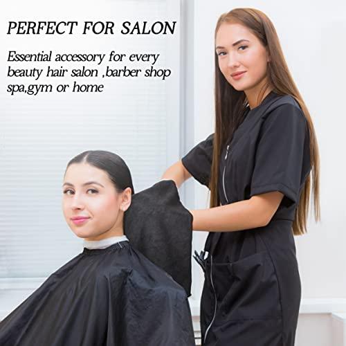 Shimeyao 26 Packs of Bleach Proof Salon Towels Absorbent Microfiber Towels Bleach Resistant Salon Hand Towels for Gym, Bath, Spa, Shaving, Shampoo, Home Hair Drying, 16 x 28 Inches (Black)