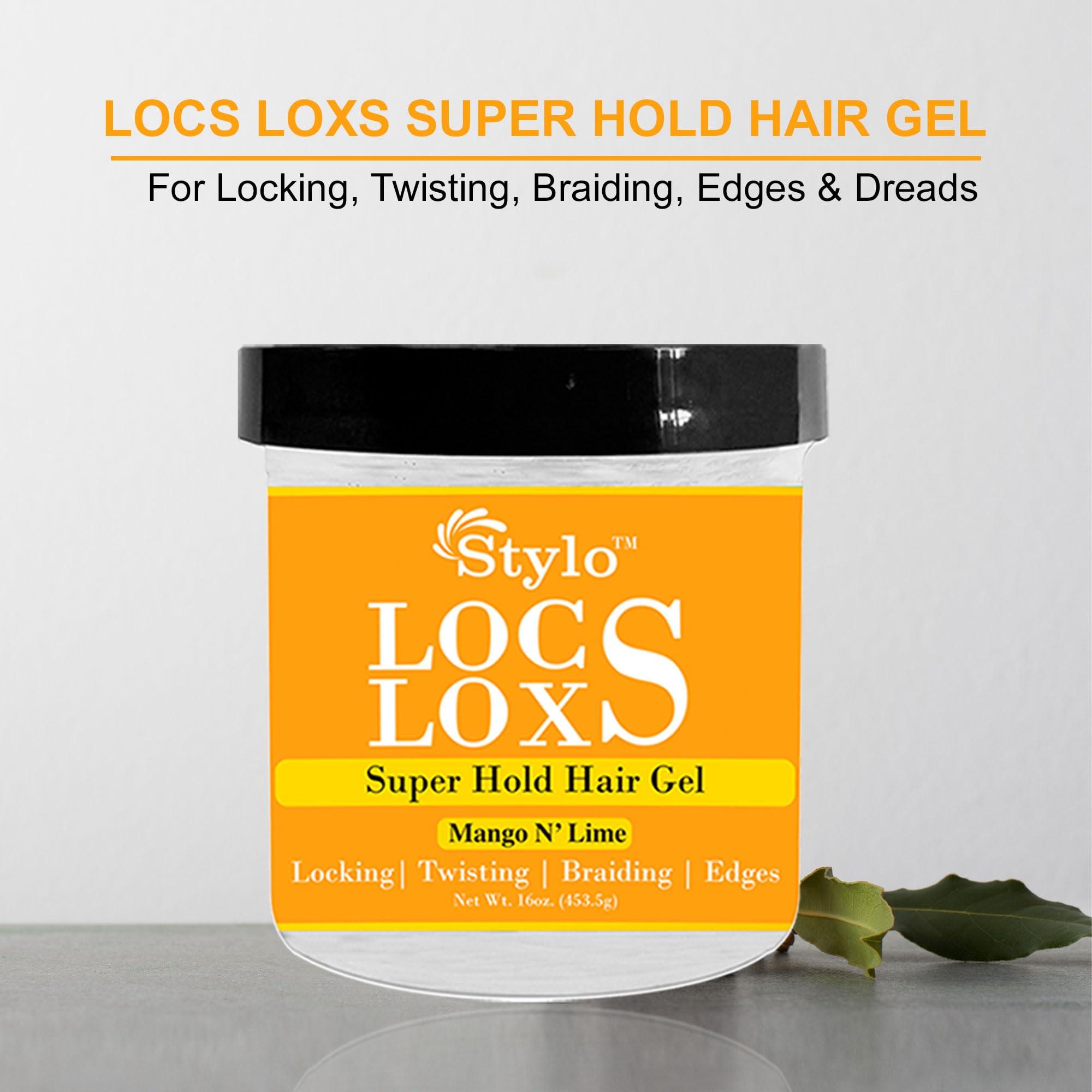 J. AMILA J. AMILA Stylo Locs Lox Gel, 16oz - High Hold Loc Gel for Dreads and Braids, Locking, Retwisting, and Edge Control, Infused with Mango N\' Lime, Vegan Friendly, No Build-Up Formula