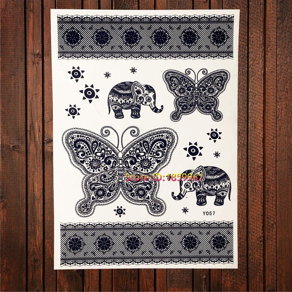 Generic 1Pc Indian Designs Temporary Tattoo Black Henna Pattern Abmls1023 Sexy Tattoo Selfie Jewelry Arm Hands Shoulder