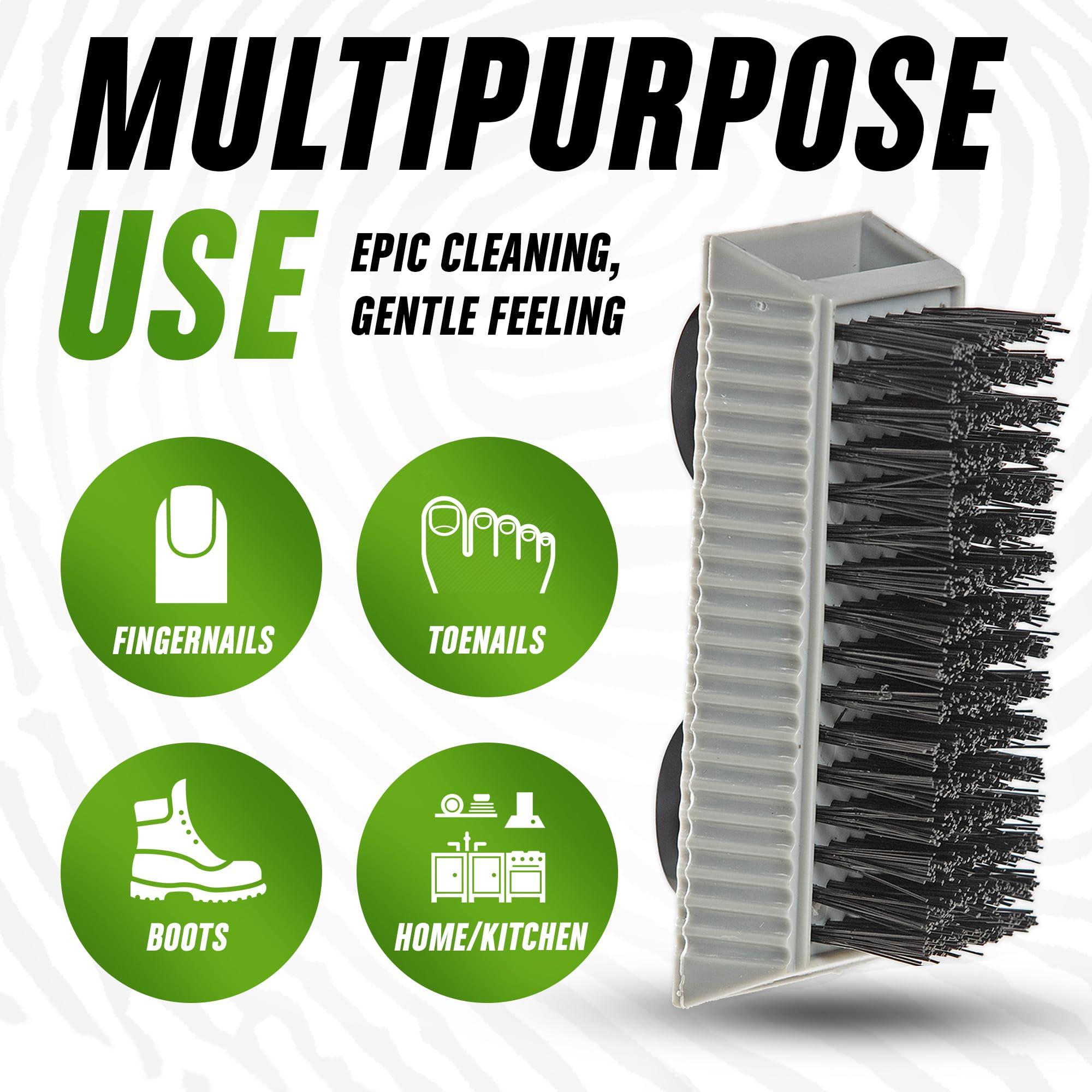 Grip Clean Grip Clean Squeeze Bottle & Brush Combo - Heavy-Duty Degreaser Hand Cleaner & Nail Brush Set - Tackle Grease, Oil, & Grime with Natural Pumice Soap & Nail Cleaning Scrub for Clean Hands & Nails