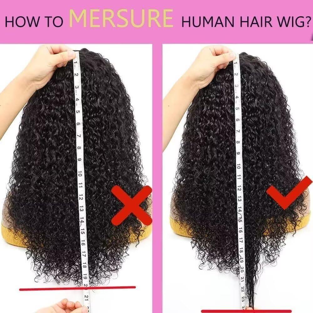 Qunatuma V Part Wig Human Hair No Leave Out Upgrade U Part Wig Human Hair for Women 150% Density Curly V Part Wig Kinky Curly Thin Part V Shape Wig No Glue No Sew Clip In Half Wig Natural Black Color 30 Inch
