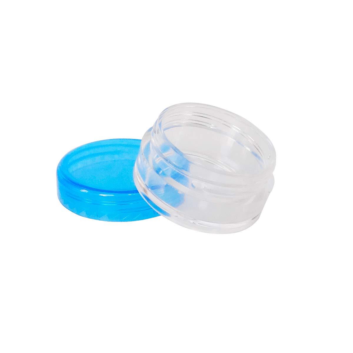 Wopanxye Wopanxye 20pack 5g Empty Sample Jars, 5ml Small Cosmetic Container for Makeup Eyeshadow Nails Oils Lip Balm Scrubs Jewelry Cream, 5 Gram Plastic Clear Pot with Cap Lid (Black/White/Pink/Rose Red)