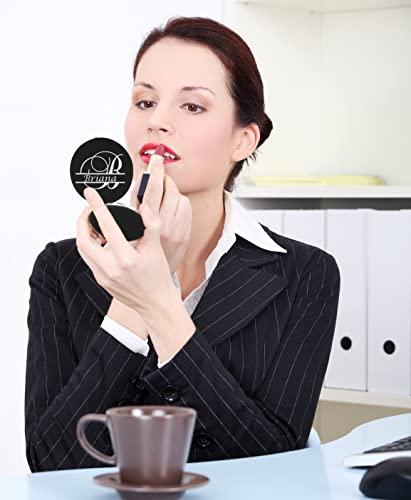 Art laser Engraving Personalized Compact Mirror, Custom Travel Mirror, Engraved Pocket Mirror with Double Sided Magnification Hand Mirror - Wedding, Birthday, Girls Woman Gift (Bamboo Color Material), Variety Color