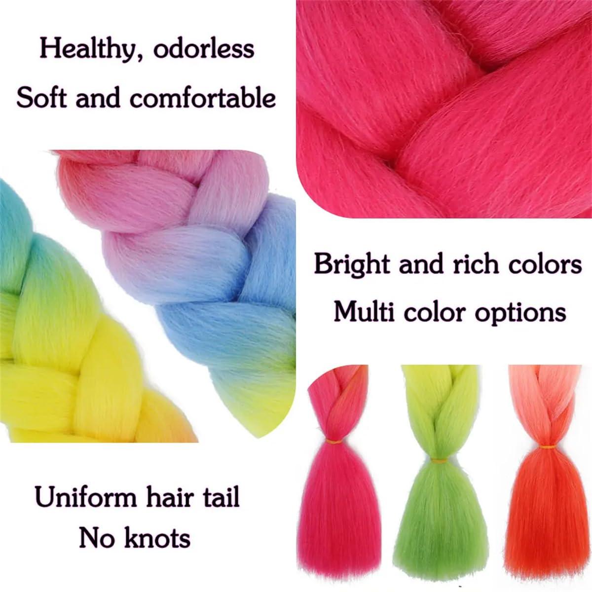 Generic Women Synthetic Braiding Hair 24 Inch Braid Hair Extension DIY Hair Braids