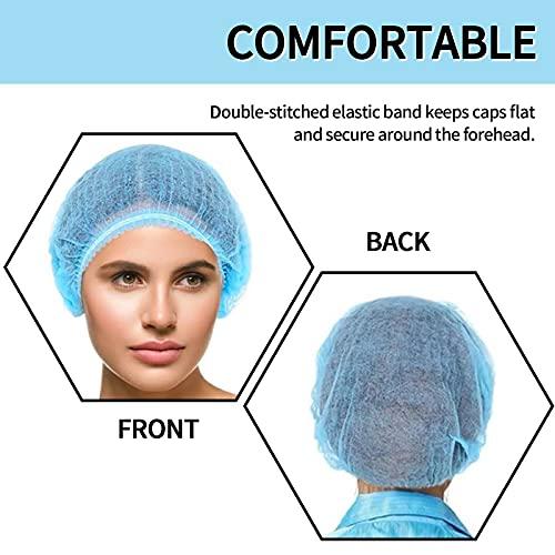 CLRBEATTY Disposable Hair Net,21”Bouffant Caps Hair Head Cover Nets,Bouffant Hair Nets,Protective Caps Elastic Dust Cap(100 Pack-Black)
