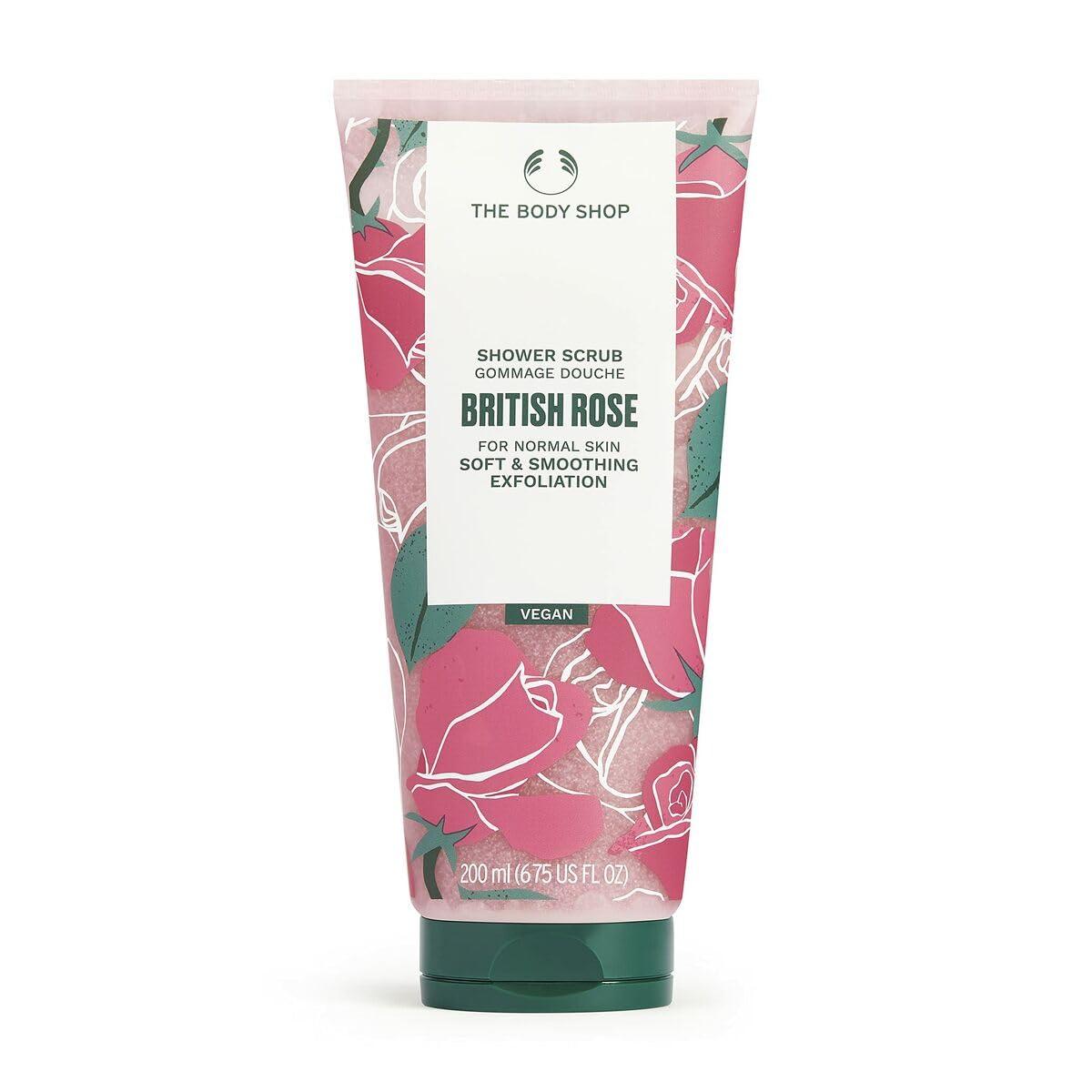 The Body Shop The Body Shop British Rose Shower Scrub - Soft & Smooth Exfoliation For Normal Skin - Vegan - 6.75 Fl Oz