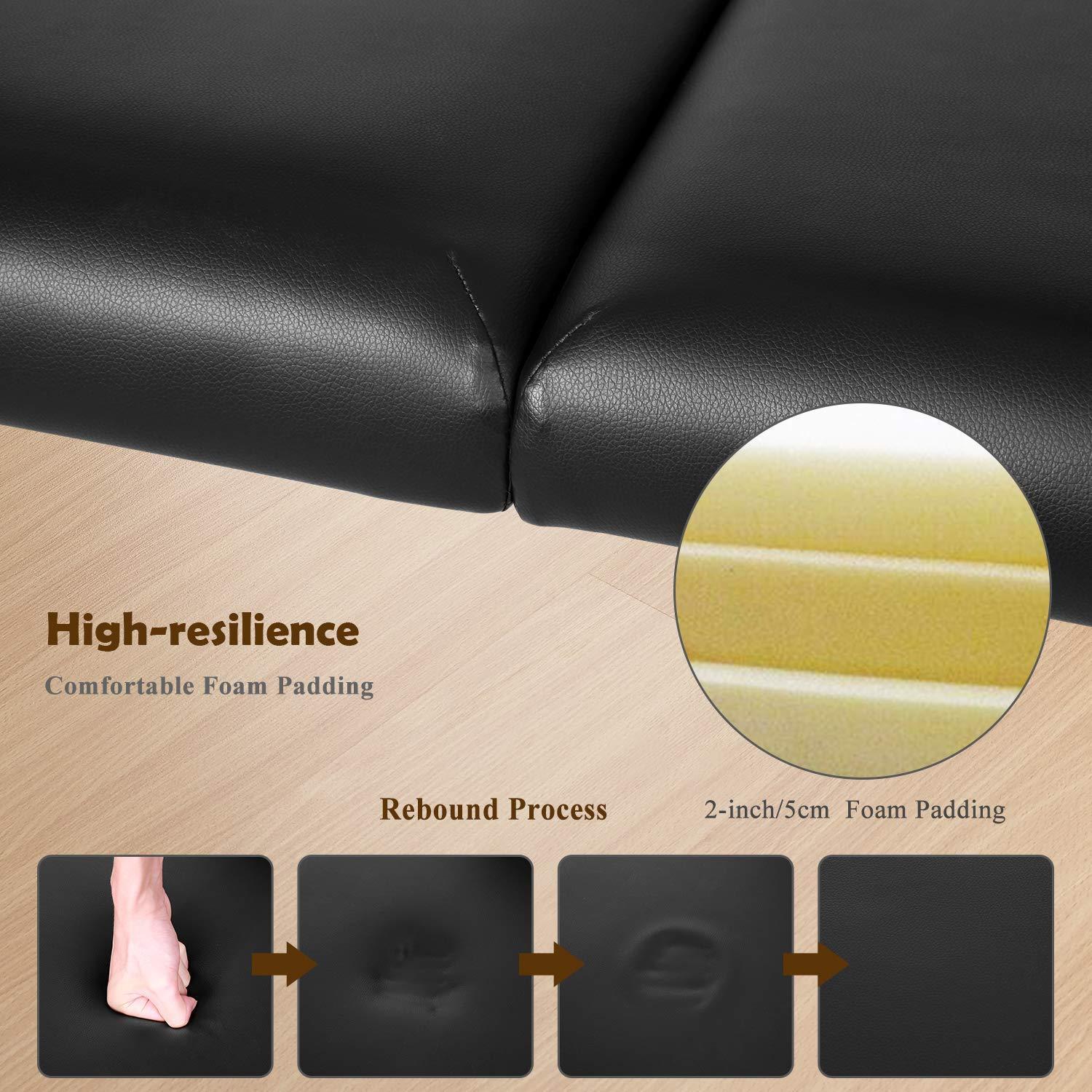 N \\ A Folding Massage Table Professional Portable Massage Bed 2 Fold Extra Wide 84'' Carrying Bag & Accessories Lash Bed Aluminum Frame for Home Use