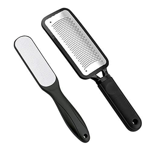 Sucica Sucica 2PCS Foot File, Premium Stainless Steel Foot Rasp File Callus Remover Professional Foot Scrubber - Colossal Foot Rasp and Dual Sided Foot File, Black
