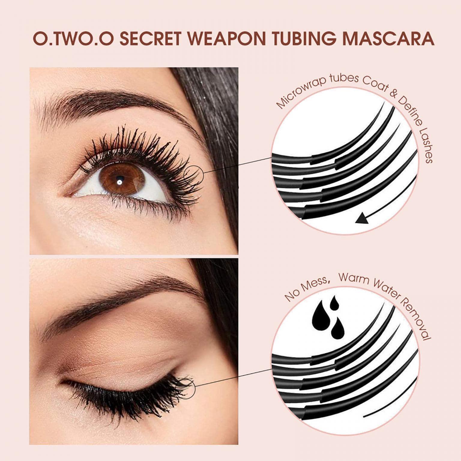 Xiahium 4D Silk Fiber Mascara Waterproof Long Lasting Thicking Lenghting Curling Quick-drying Smudge Proof Glamour Eye Lash Makeup