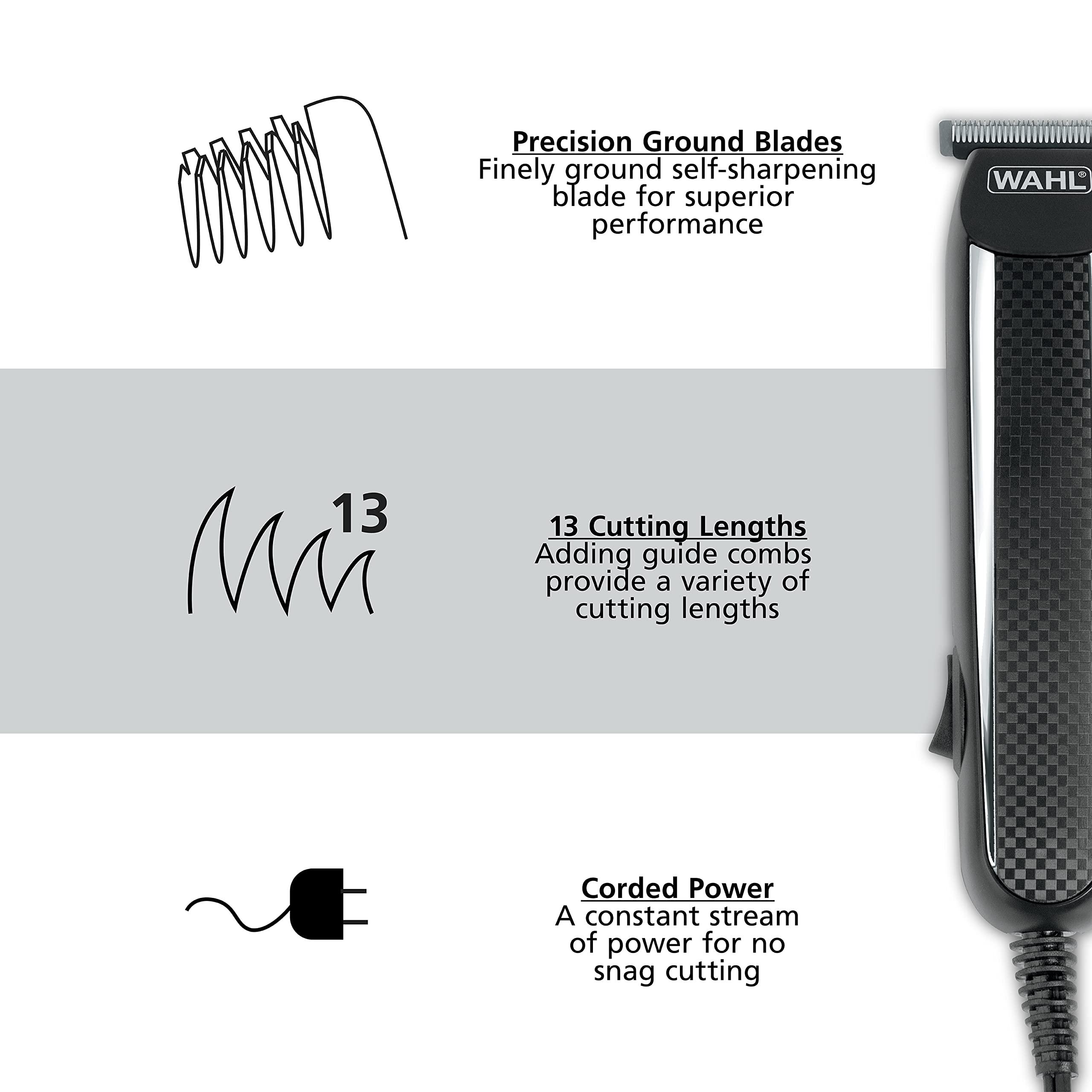 Wahl Wahl PowerPro Corded Detailer Trimmer Kit for Mens Grooming for Beard, Mustache, Stubble, Ear, Nose, & Body Grooming Model 9686