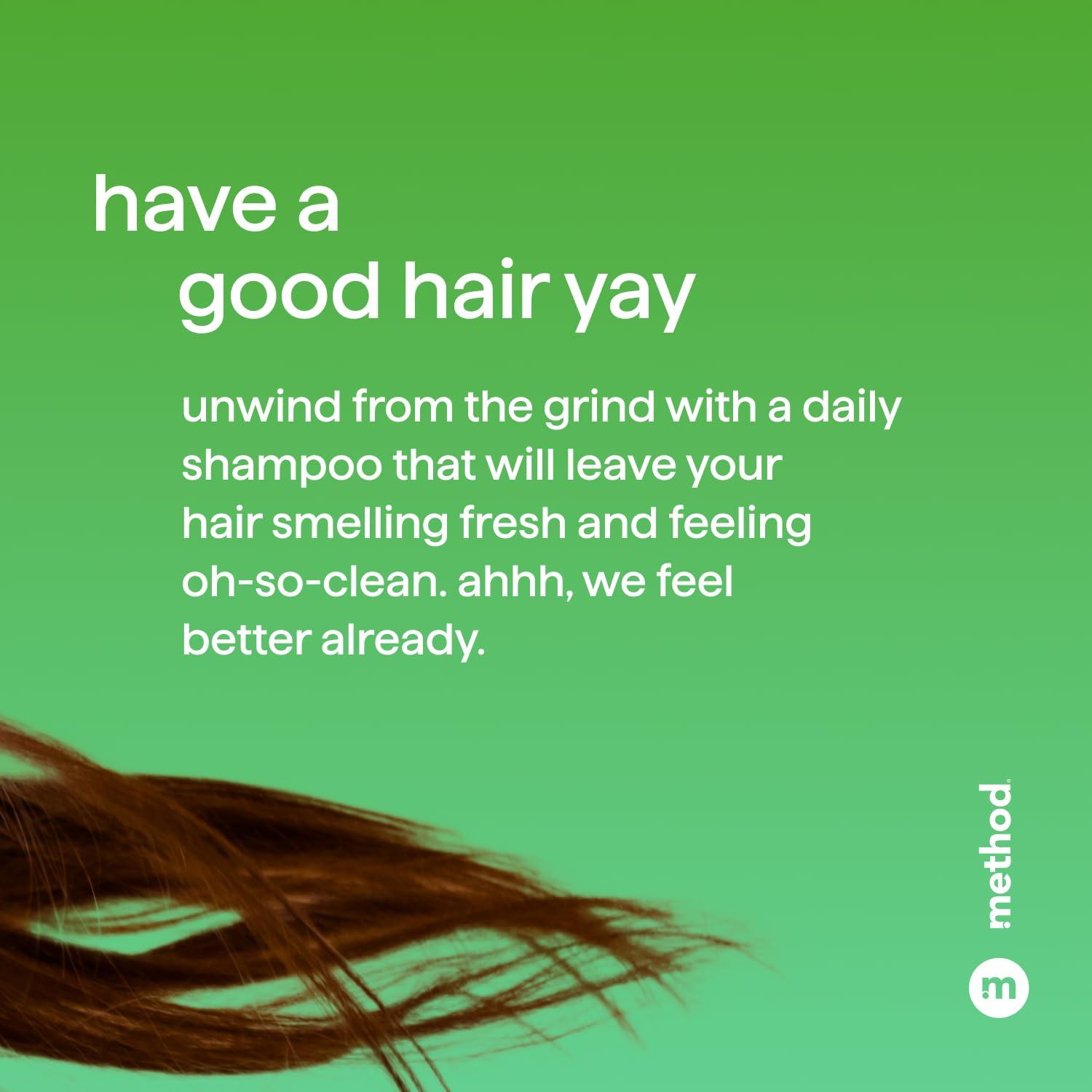 Method Method Everyday Shampoo, Daily Zen with Cucumber, Green Tea, and Seaweed Scent Notes, Paraben and Sulfate Free, 14 oz (Pack of 2)