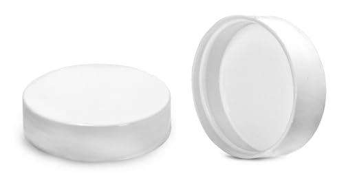 SKS Bottle & Packaging, Inc. 144 Count Empty Plastic Jars with Lids, 1/4 oz Clear Styrene Thick Wall Jars with Lined White Plastic Caps, Small Plastic Jars for Beauty Products, Cosmetics, Lip Balm, Creams, Skin Care, Crafts
