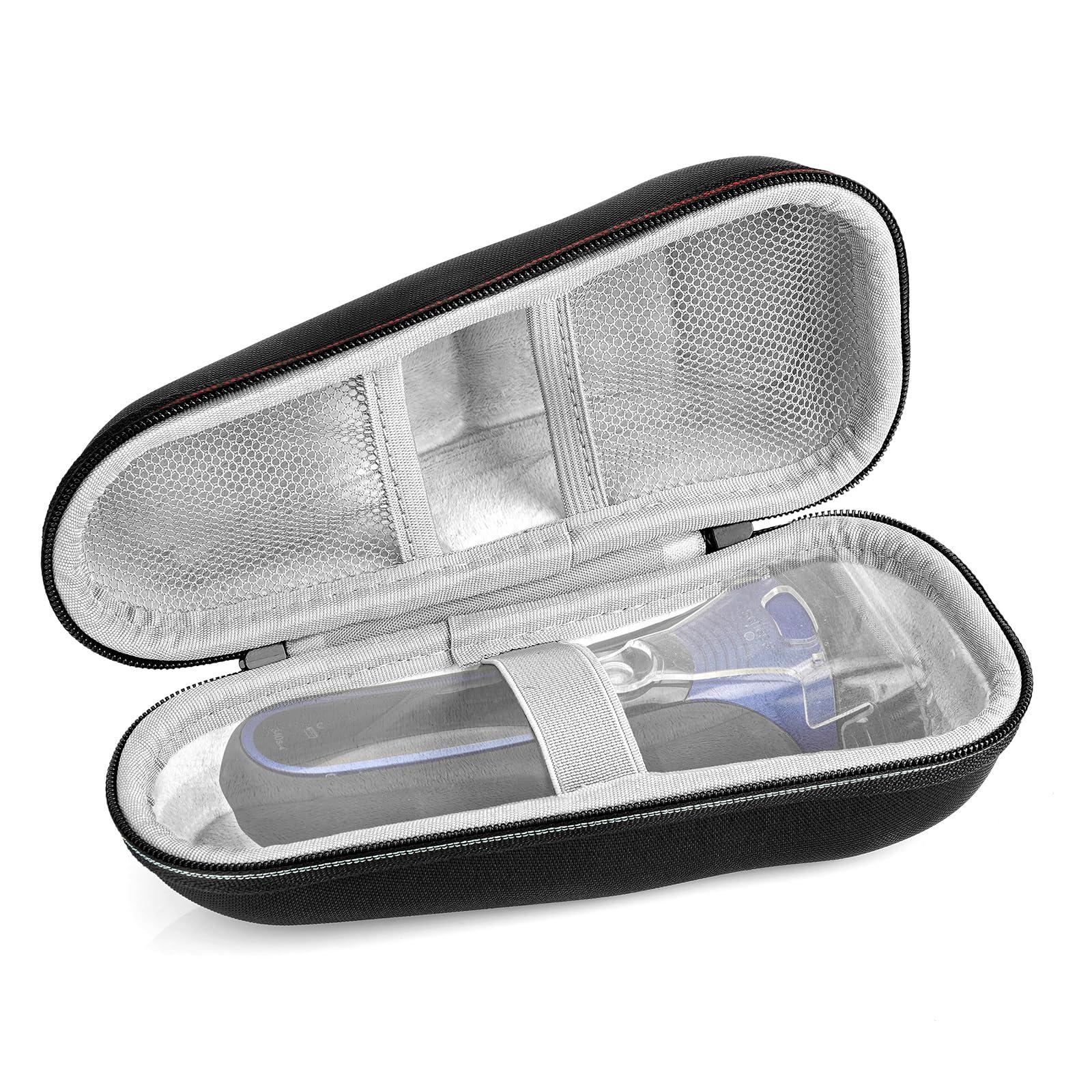 Linkidea Linkidea Hard Shell Electric Razor Travel Case Compatible with Philips Shaver 2400, Braun Series 3, 4, Shaver Protective Storage Box, Shaving Accessories Storage Case (Black)