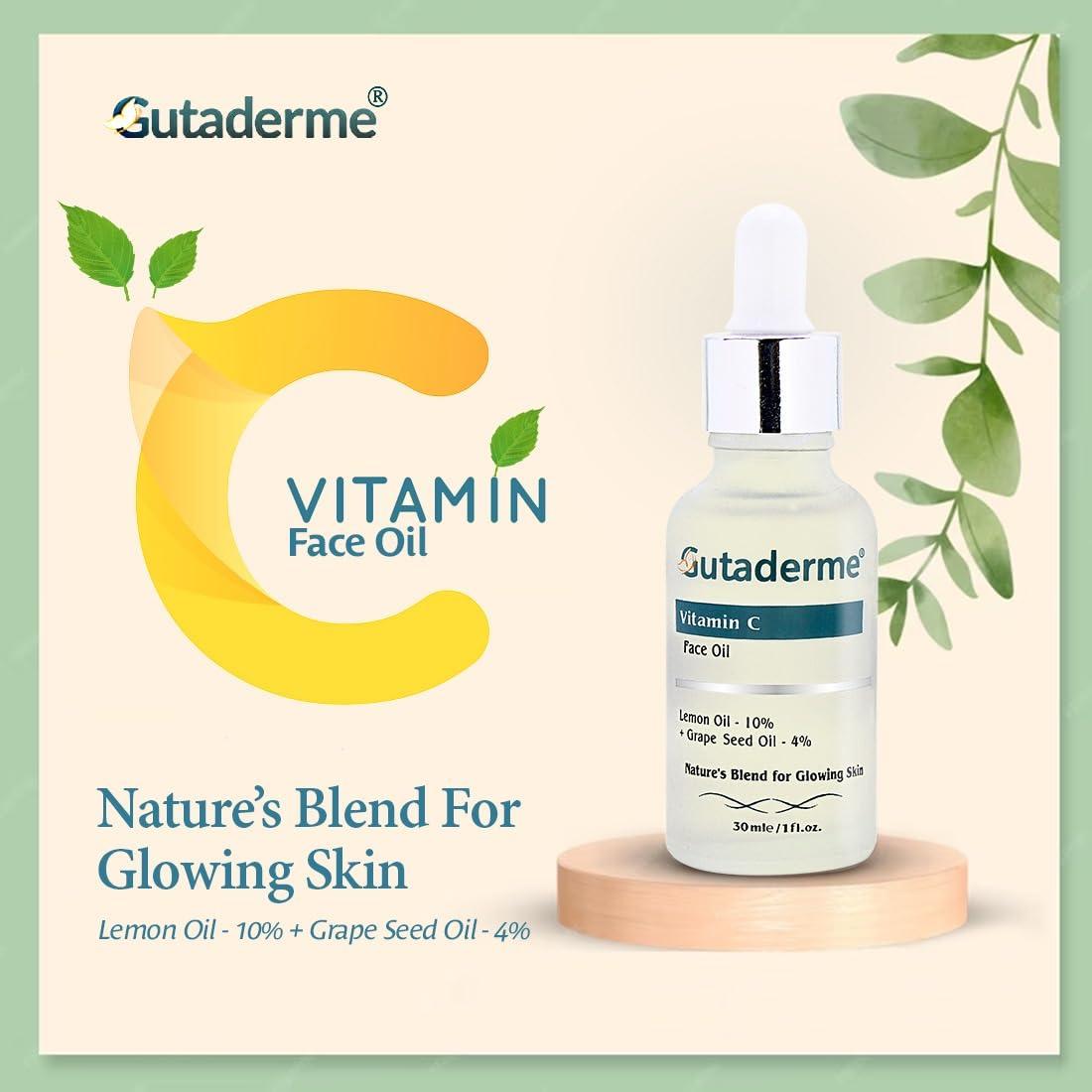 Gutaderme Gutaderme Vitamin C Face Oil- Hydration, Radiance, Hyperpigmentation, Blemishes, Skin Texture & radiance, 30ml/f1 oz