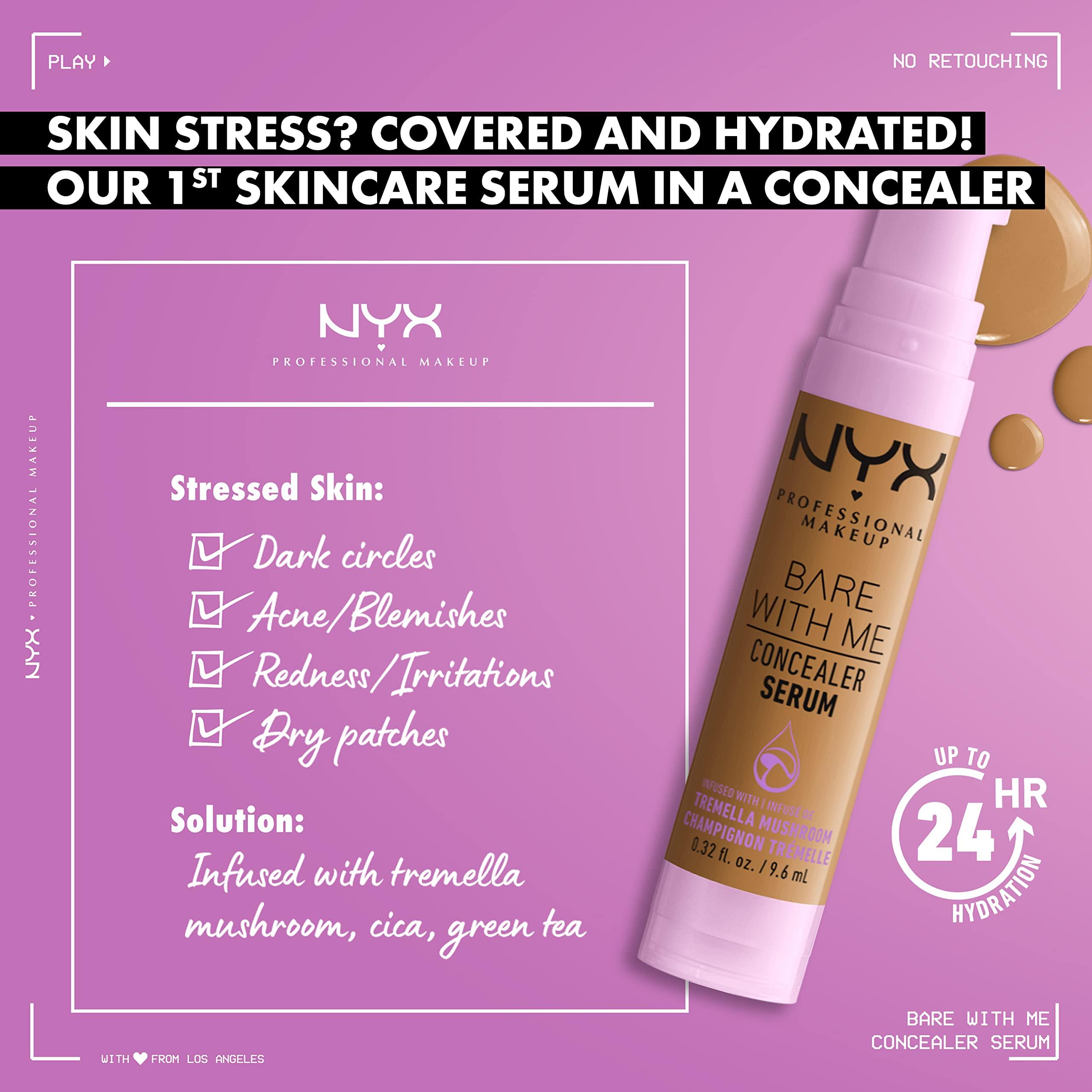 NYX PROFESSIONAL MAKEUP NYX PROFESSIONAL MAKEUP Bare With Me Concealer Serum, Concealer Makeup For Up To 24Hr Hydration - Golden