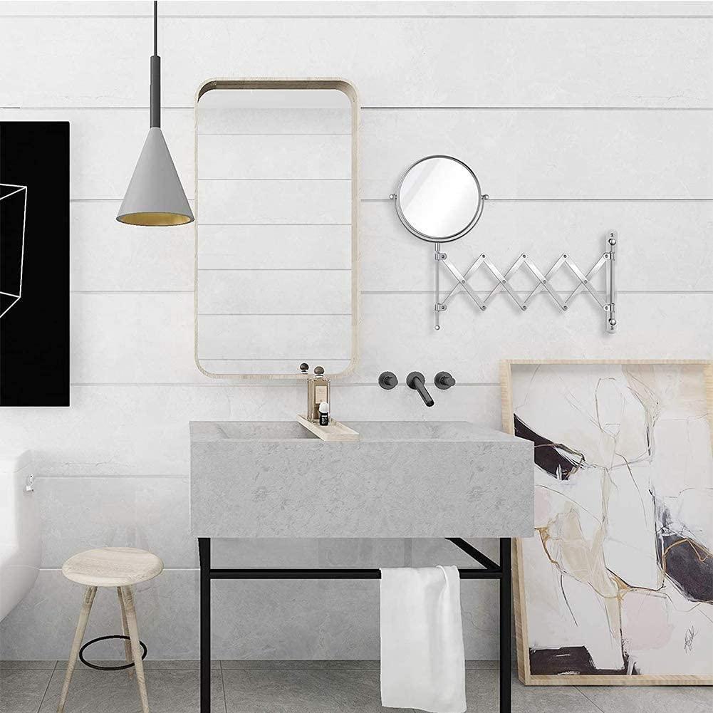 GANGEV GANGEV Makeup Mirror Wall Mounted 10x Magnification, Round Make Up Mirror 8 Inch Wall Mounted Shaving Mirror